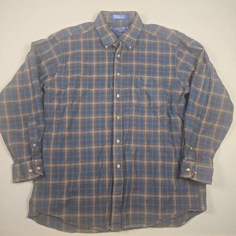 Vintage Sir Pendleton Shirt Men XL Chisholm Hunting Tartan Plaid Worsted Wool